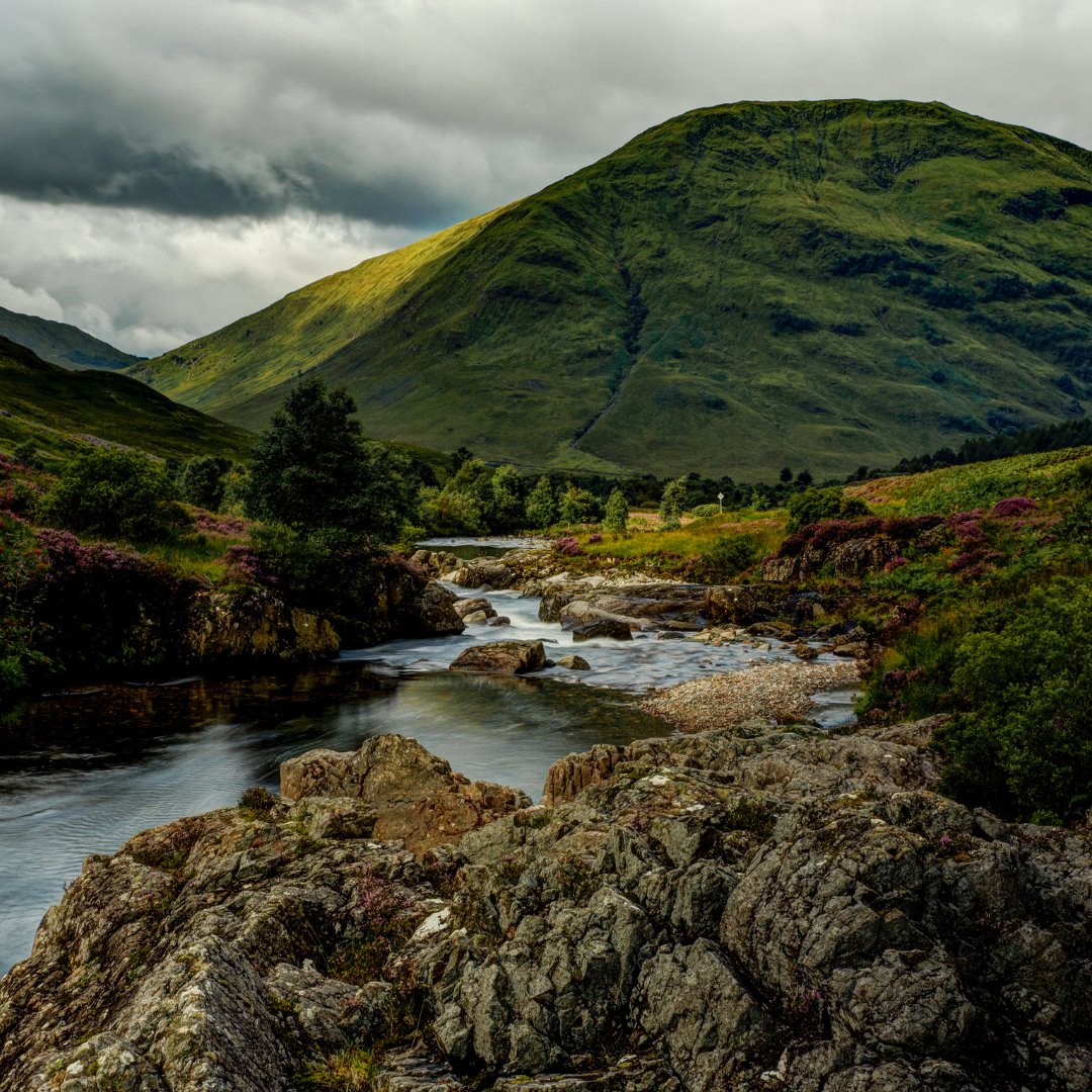 Landscape image of the Highlands representing Mammoth Beard Co's Highland Ember Beard Care Line