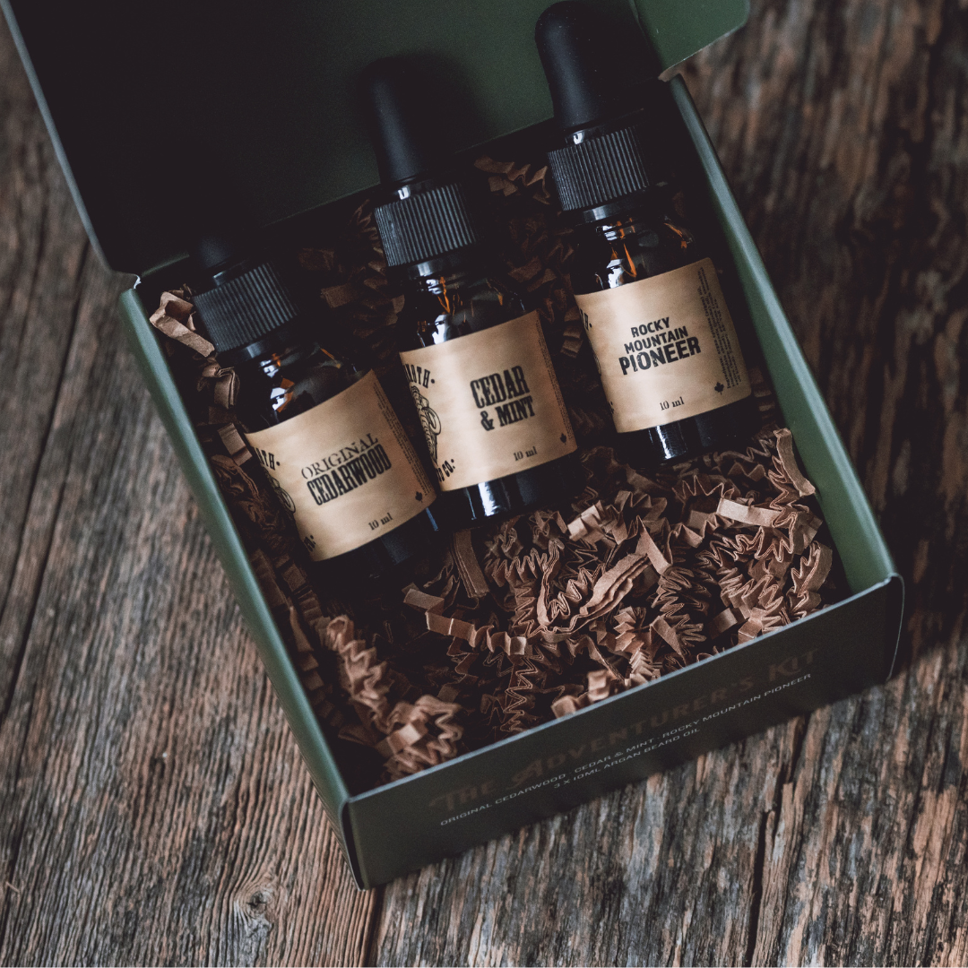Premium Adventurer's Argan Beard Kit Open Box View