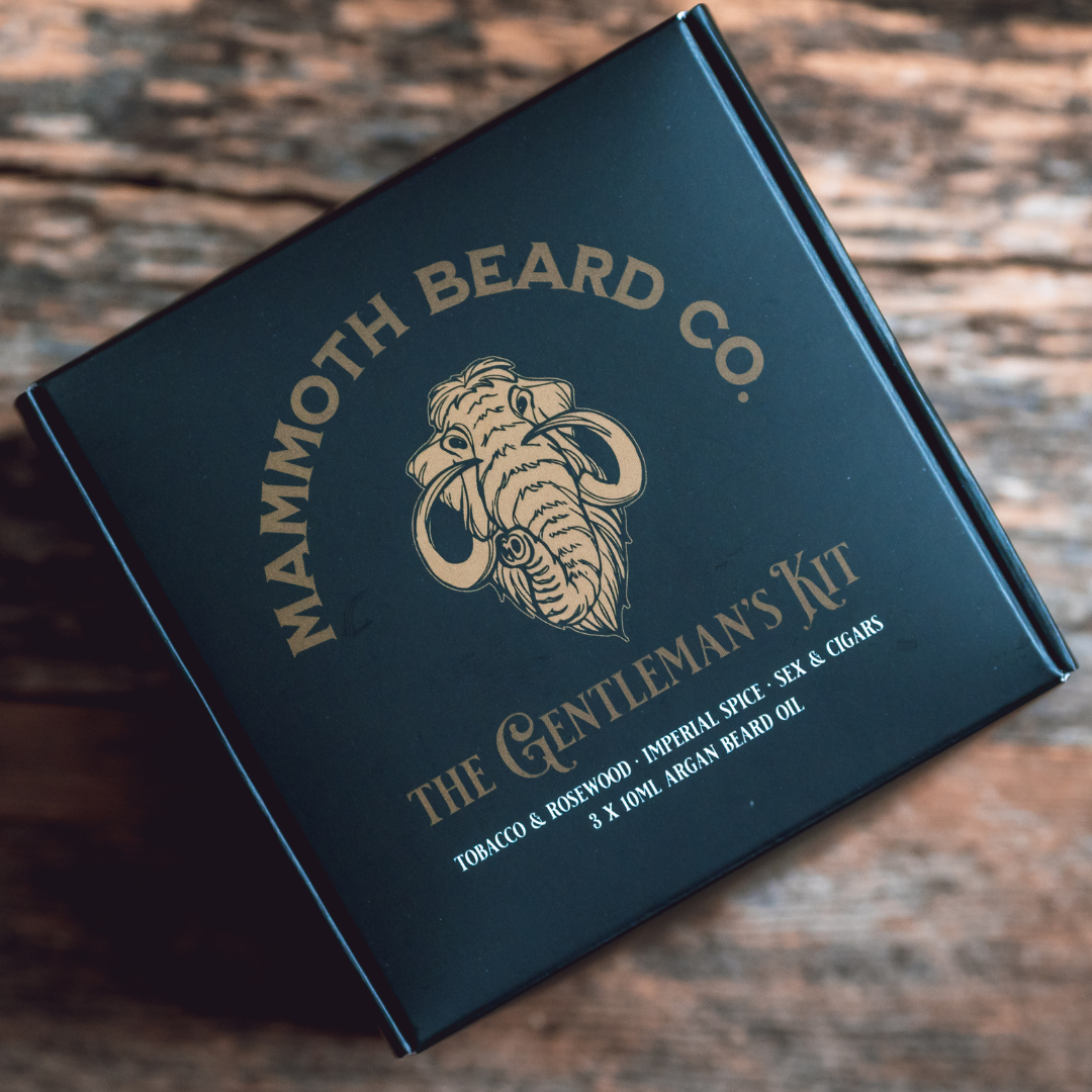 Mammoth Beard Co Argan Oil Three Pack Gentleman's Kit Top View