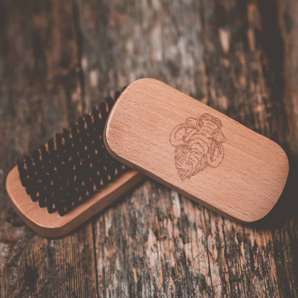 MBC Boar's Hair Brush - Premium Natural Beard Brush | Mammoth