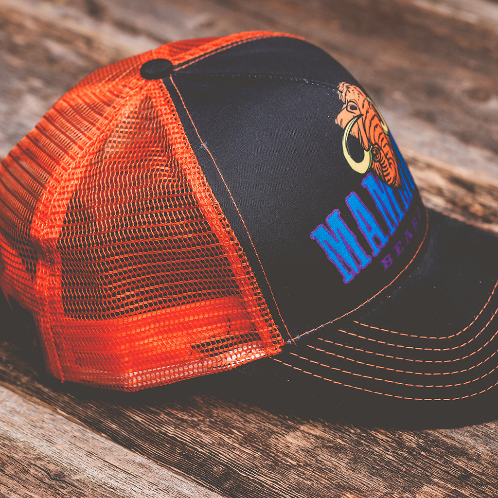 Mammoth Orange & Black Trucker