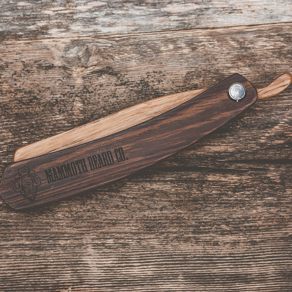 Straight Razor Folding Comb Closed from Mammoth Beard Co - Premium Beard Grooming Tool